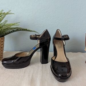 NWT Nine West Black Patent Leather Heels